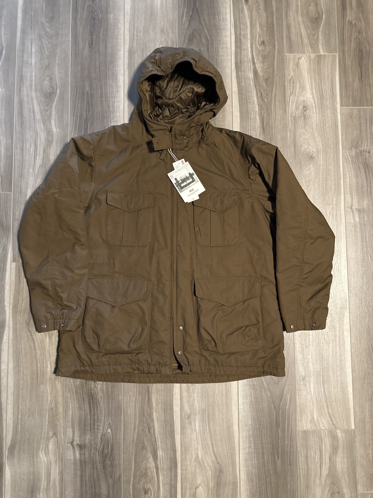 image of Engineered Garments Pufftech Utility Jacket in Brown, Men's (Size Large)