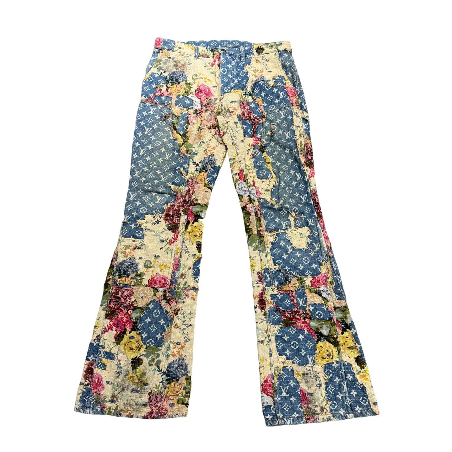 Louis Vuitton Louis Vuitton Floral Monogram Distressed Jeans US 36 Size US 36 / EU 52 - 1 Thumbnail