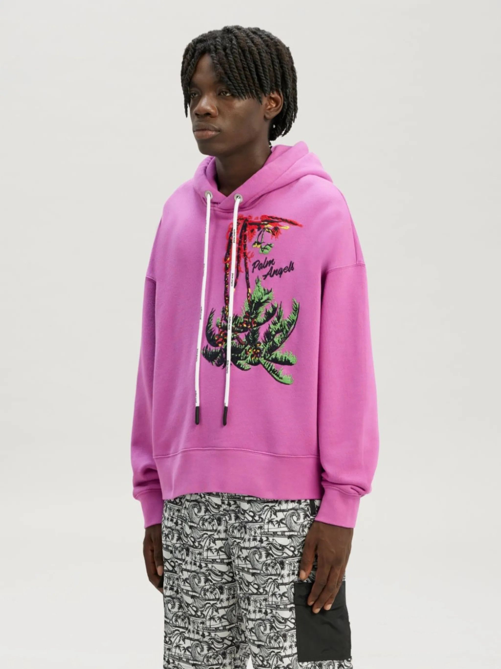Palm Angels o1gr1nt0325 Upsidedown Palm Hoodie in Pink Size US L / EU 52-54 / 3 - 5 Thumbnail