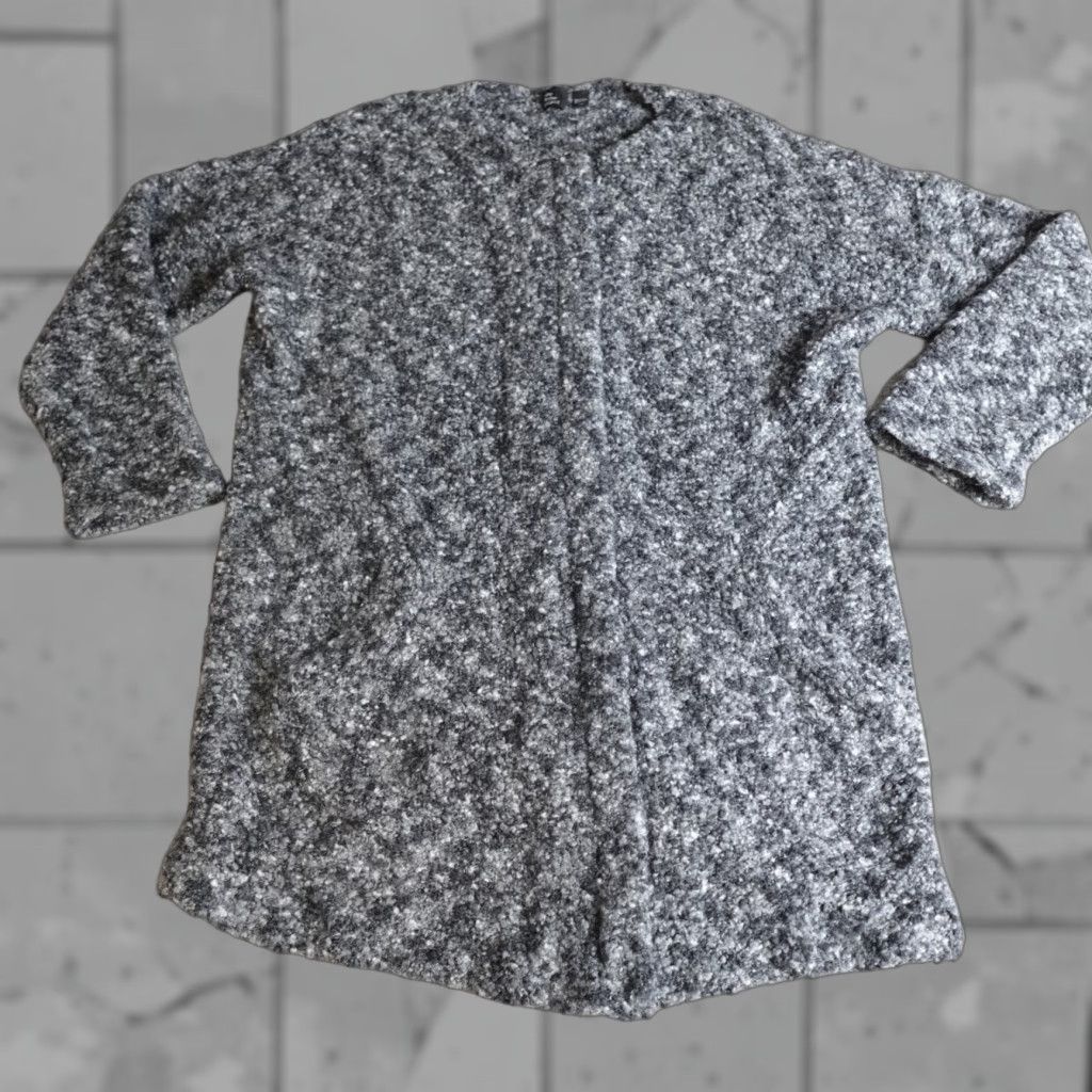 Eileen Fisher Eileen Fisher Jacket Womens L Gray Boucle Wool Mohair Nylon Size L / US 10 / IT 46 - 1 Thumbnail