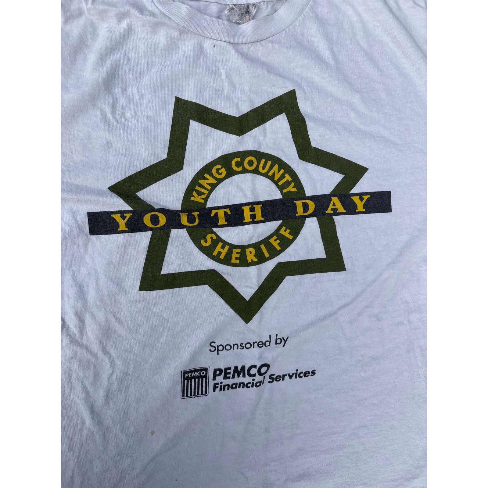Anvil Vtg 90s King county sheriff Youth day thrashed single stitch Size US XL / EU 56 / 4 - 2 Thumbnail