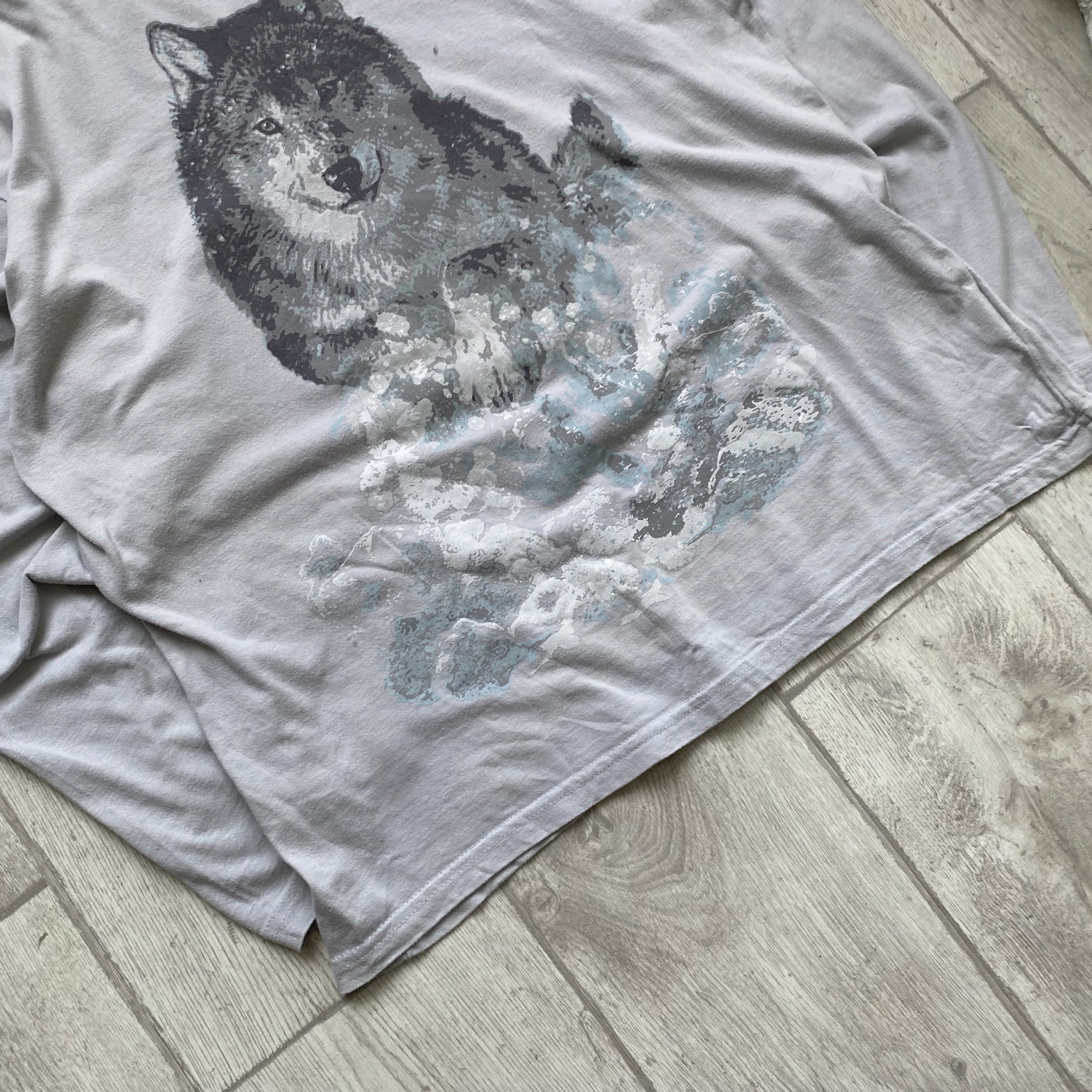 The Mountain 🐺Vintage 00s Wolf logo Long sleeve T-shirt Husky Dog Size US L / EU 52-54 / 3 - 3 Thumbnail