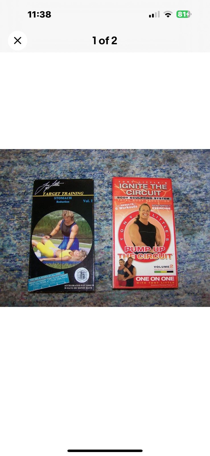 Other (2) Tony Little Exersise VHS Tapes Size ONE SIZE - 1 Thumbnail
