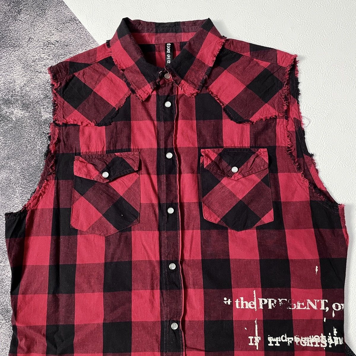 If Six Was Nine 🔥Big Deep y2k japanese punk skull poem shirt Size US L / EU 52-54 / 3 - 3 Thumbnail