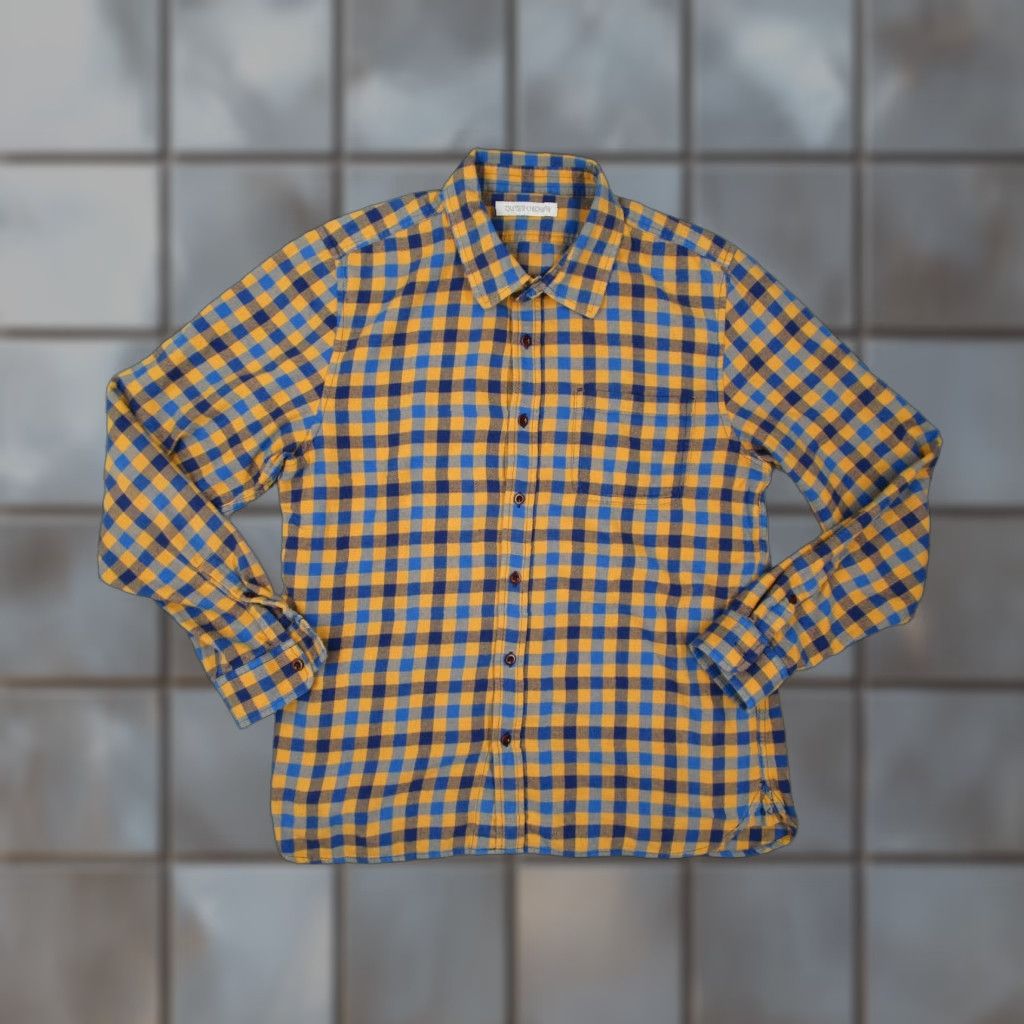 Outerknown Outerknown Shirt Mens Large Yellow Plaid Flannel Long Sleeve Button Up Organic Size US L / EU 52-54 / 3 - 1 Thumbnail