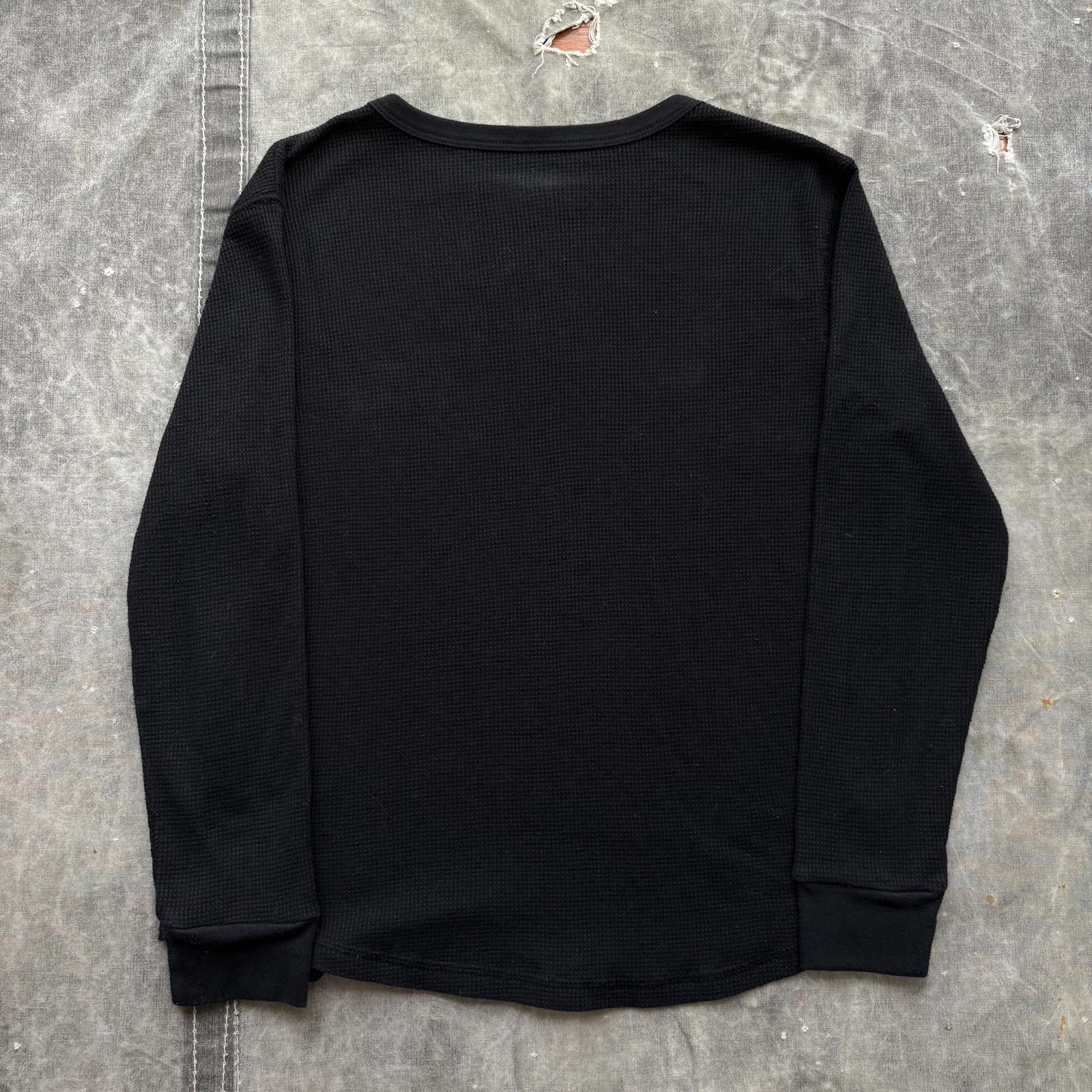 Old Navy Vintage Y2K Black Old Navy Grunge Waffle Knit Thermal Shirt Size US XS / EU 42 / 0 - 4 Thumbnail
