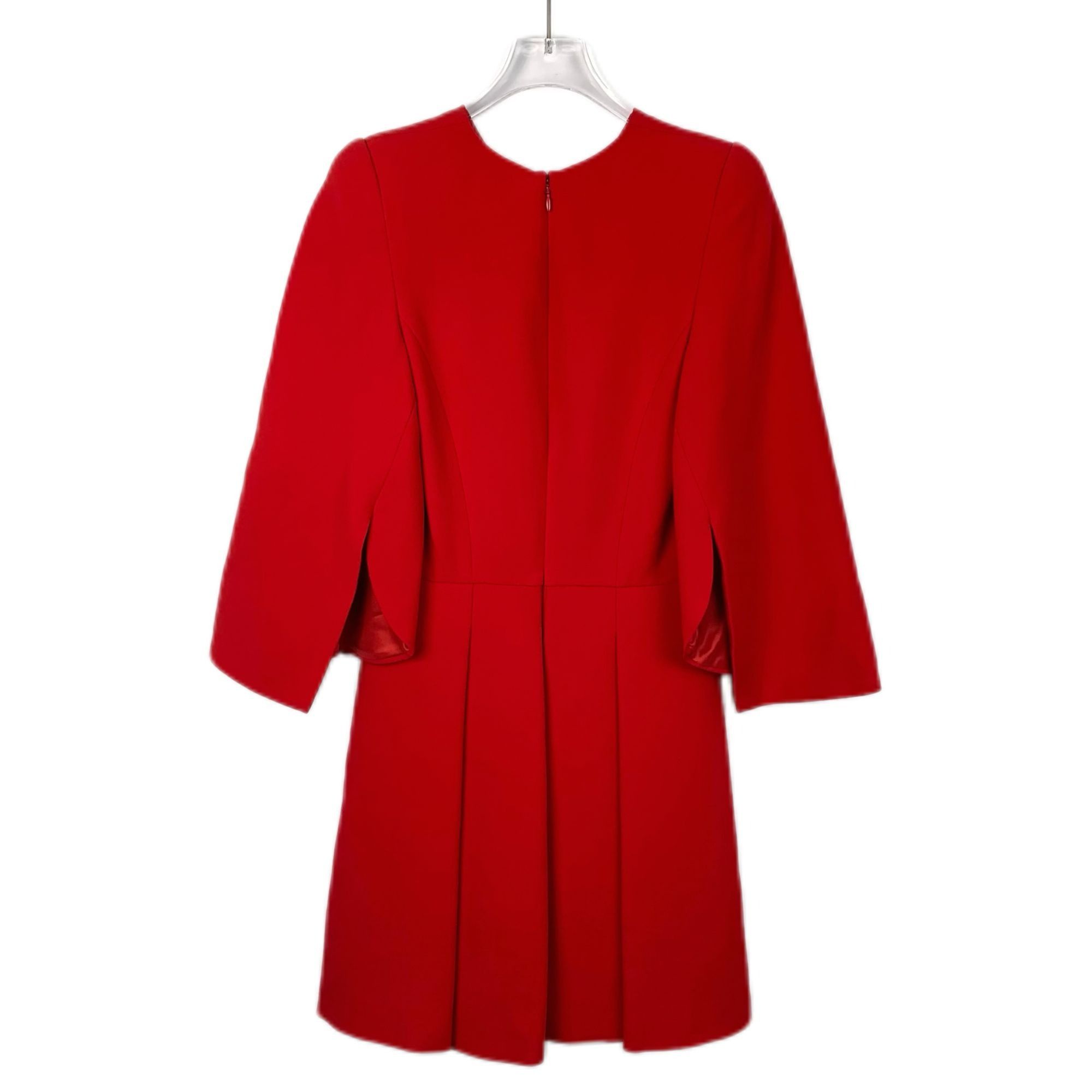 Alexander McQueen Alexander McQueen Red Round-Neck Half-Sleeve Dress Size 38 S Size S / US 4 / IT 40 - 8 Thumbnail