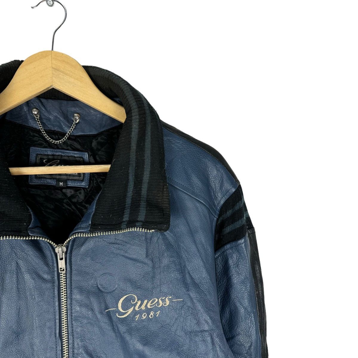Georges Marciano × Guess × Vintage ☀️GUESS LEAGUE CHAMPION VARSITY LEATHER JACKET Size US M / EU 48-50 / 2 - 4 Thumbnail