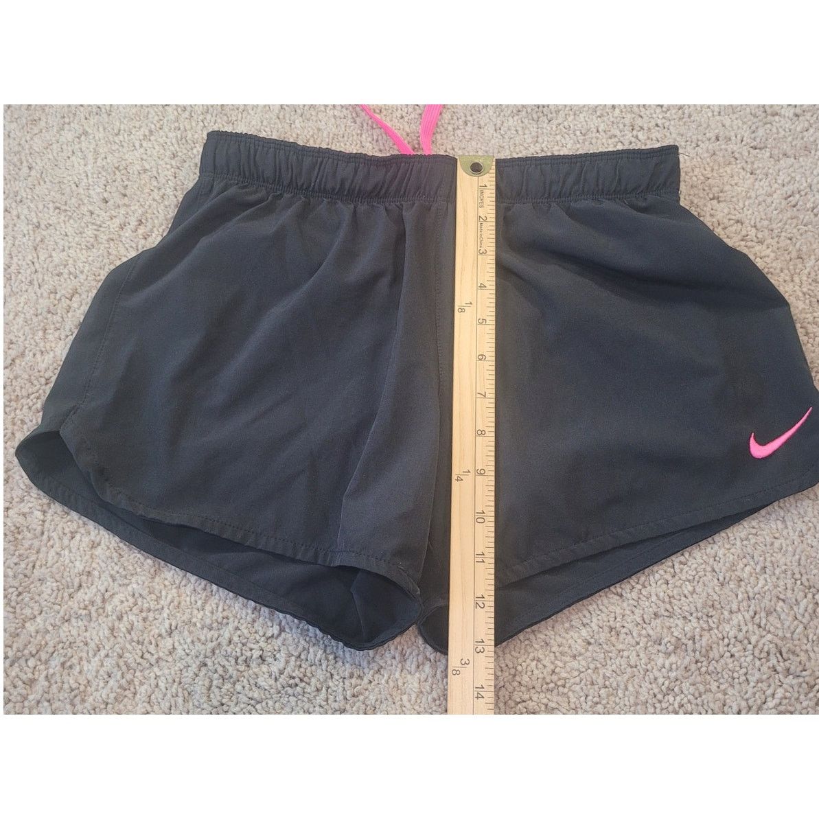 Nike Nike Running Shorts Black Pink Swoosh Lined Athletic S Size 26" / US 2 / IT 38 - 6 Thumbnail