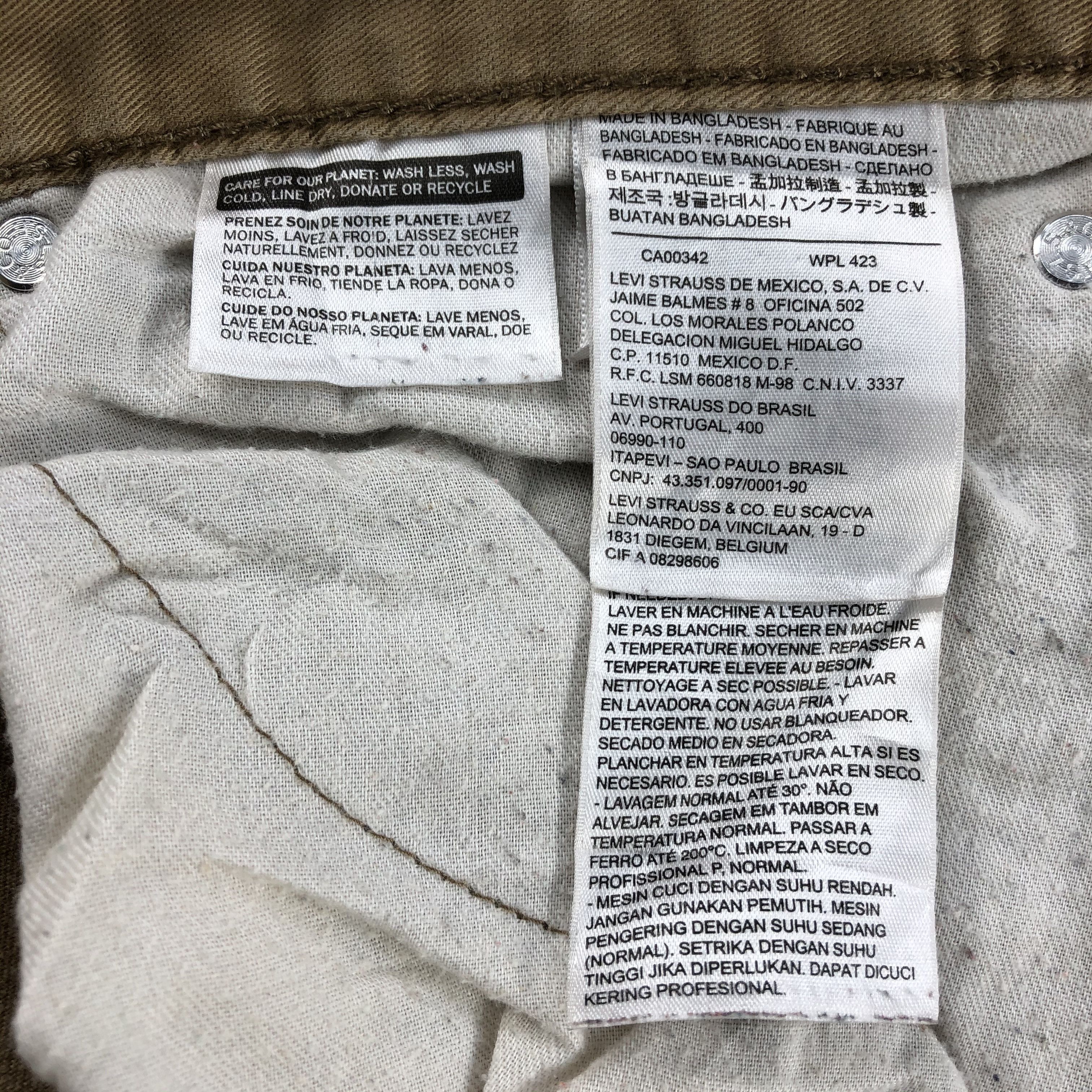 Levi's Vintage Brown Levis 514 Jeans-J936 Size US 35 - 10 Thumbnail