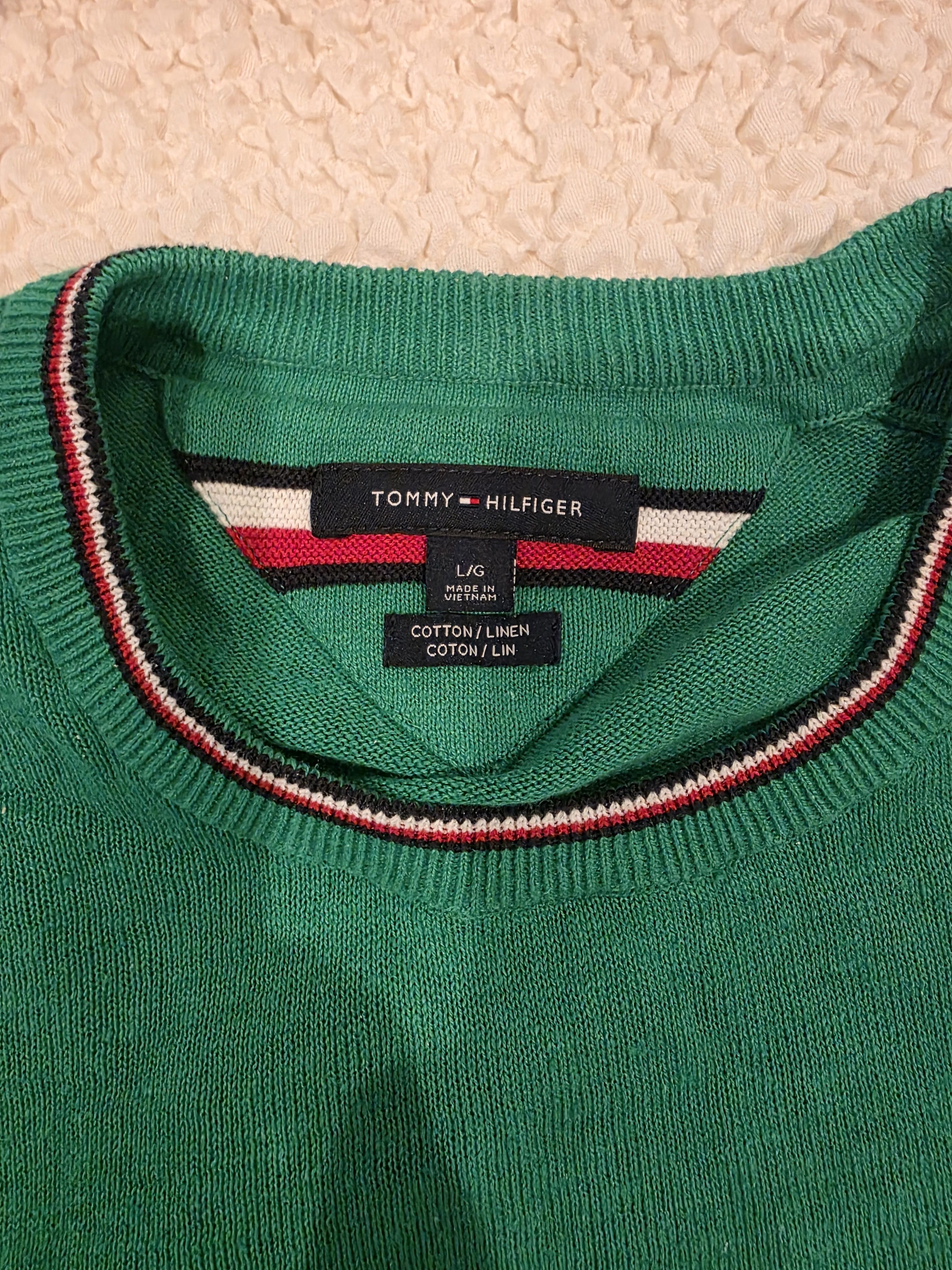 Tommy Hilfiger Cotton Green Sweater Size US L / EU 52-54 / 3 - 2 Thumbnail