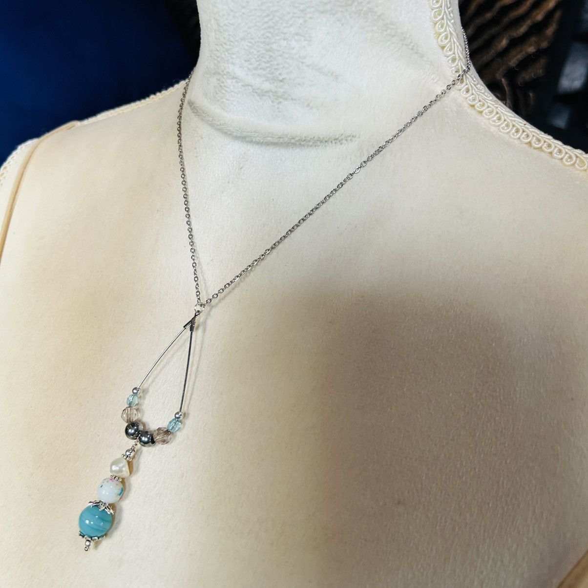 Handmade Handcrafted vintage bead changeable charm pendant necklace Size ONE SIZE - 4 Thumbnail