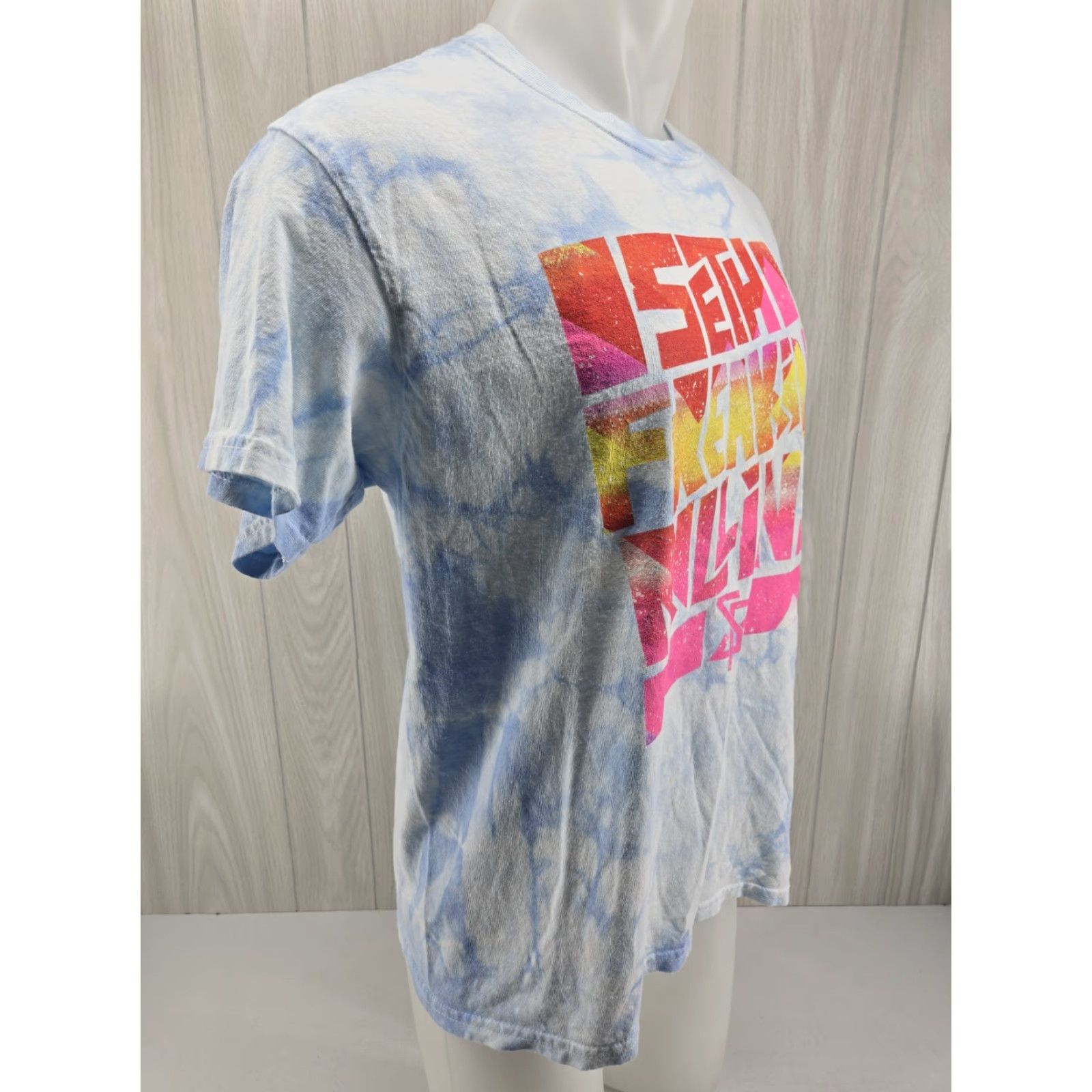 Vintage Seth "Freakin" Rollins Visionary Tie-Dye T-Shirt Men's Light Blue Large Size US L / EU 52-54 / 3 - 7 Thumbnail