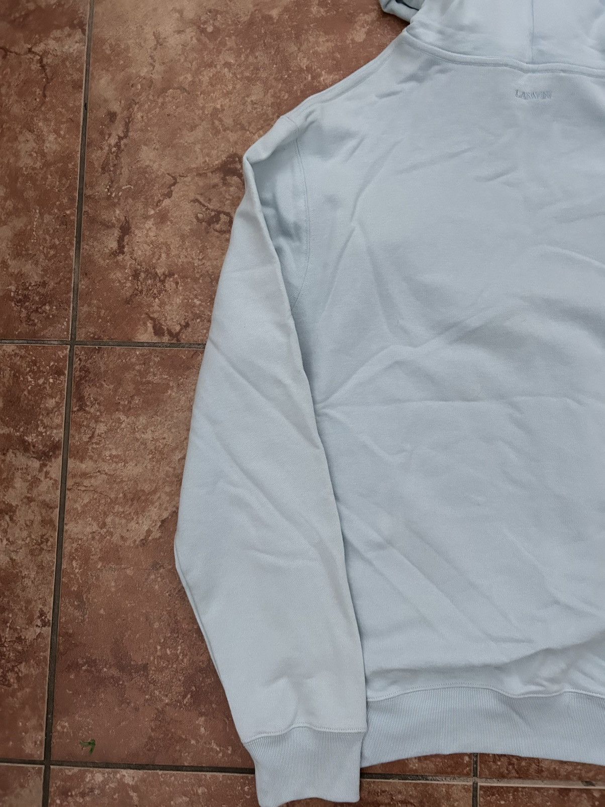 Lanvin Lanvin light blue embroidered lace logo hoodie Flawless!! Size US XXL / EU 58 / 5 - 6 Thumbnail