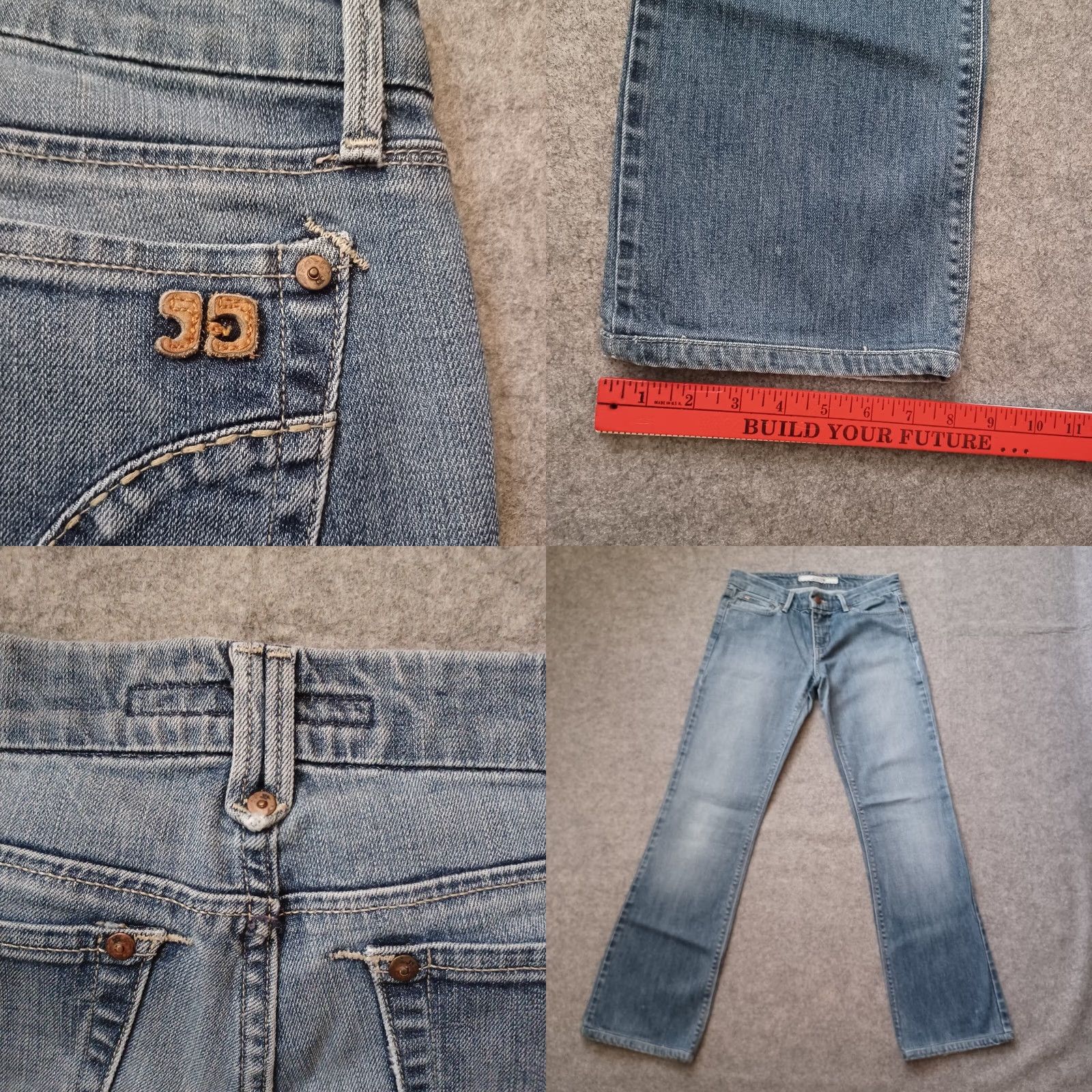 Vintage Joes Jeans Womens Jeans W28 Blue Boot Cut Mid Rise Medium Wash Distressed Ladies Size 28" / US 6 / IT 42 - 9 Thumbnail