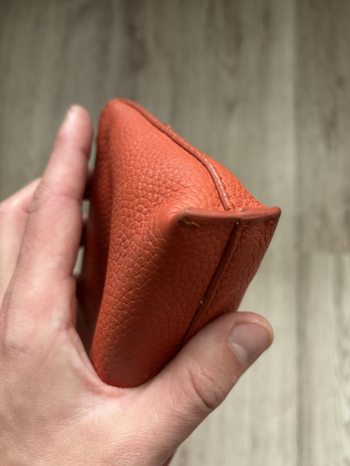 Burberry Burberry Orange Grain Leather Cosmetic Pouch – ROSCROM215CR Size ONE SIZE - 8 Thumbnail