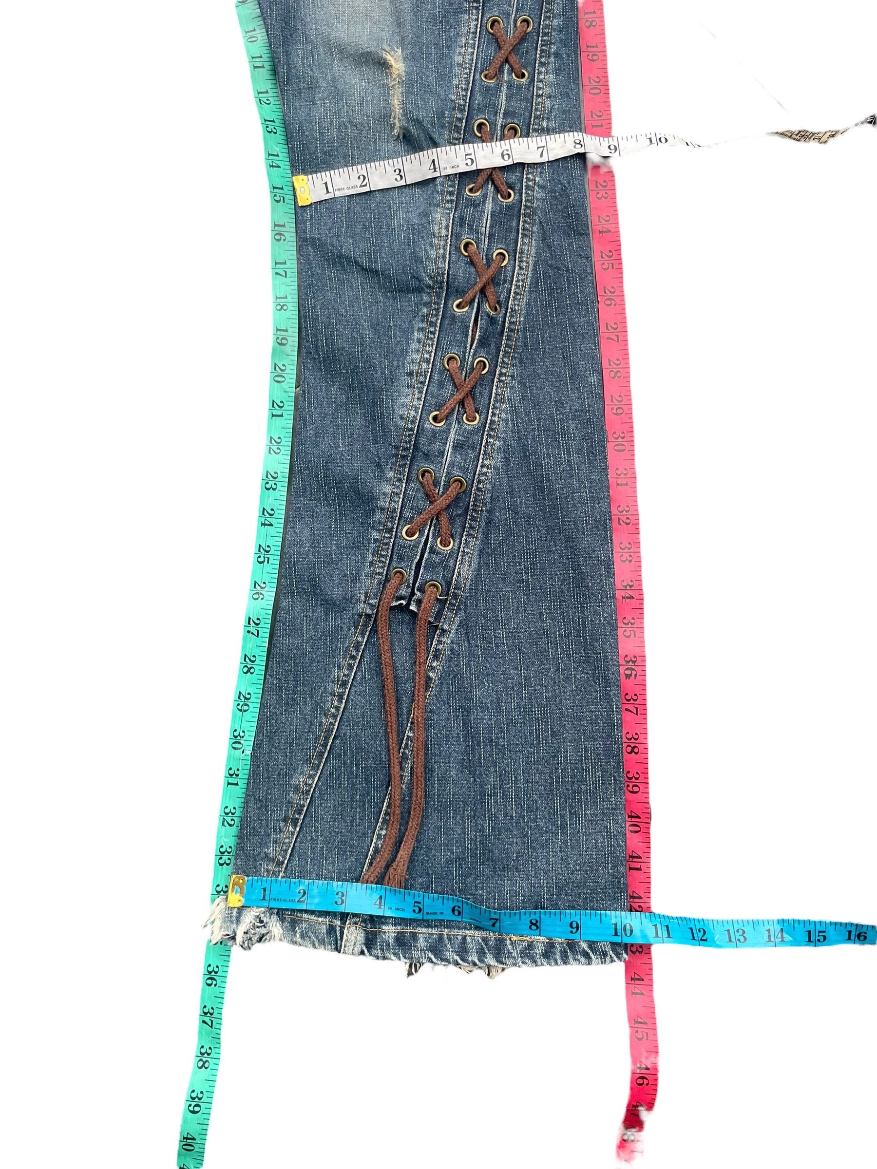 Japanese Brand Cool Drive Striker Flare Distersed Lace Up Jeans Size US 34 / EU 50 - 12 Thumbnail