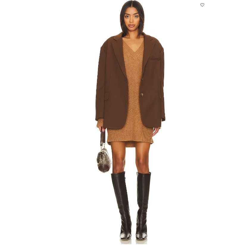 Rag & Bone NEW! Rag & bone Durham Herringbone-Knit Cashmere Minidress Size S / US 4 / IT 40 - 5 Thumbnail