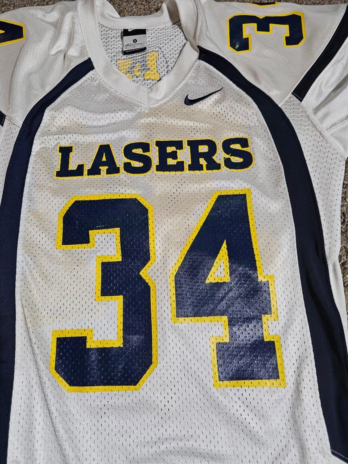 Nike Nike Team White football jersey Small Lasers #34 Size ONE SIZE - 2 Thumbnail