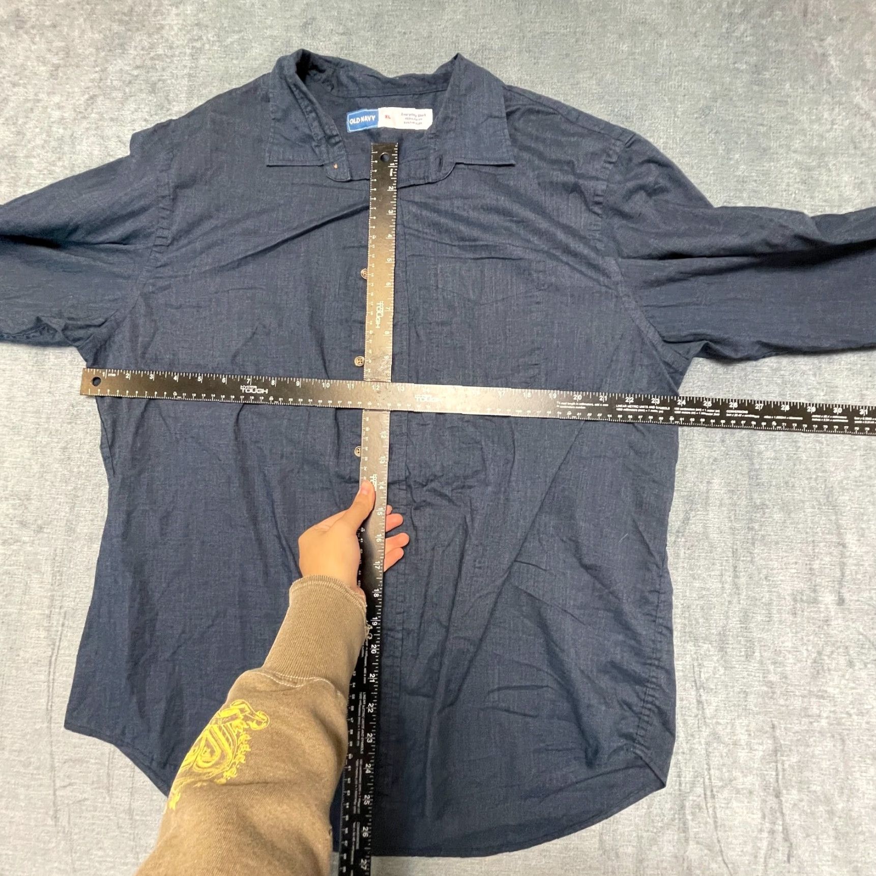 Old Navy Old Navy Shirt Mens XL Gray Everyday Cotton Built In Flex Regular Fit Button Up Size US XL / EU 56 / 4 - 5 Thumbnail