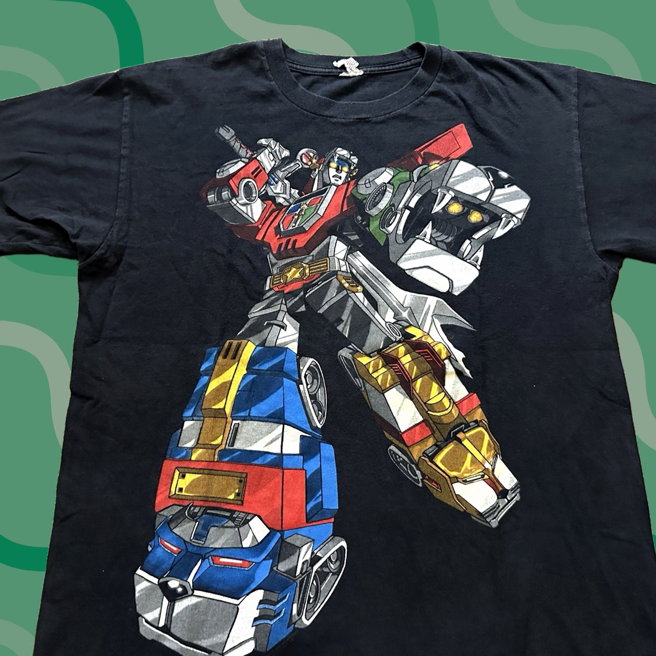 Vintage VINTAGE Voltron Shirt Mens Medium Cartoon Graphic Print Short Sleeve Y2K Black Size US M / EU 48-50 / 2 - 1 Thumbnail