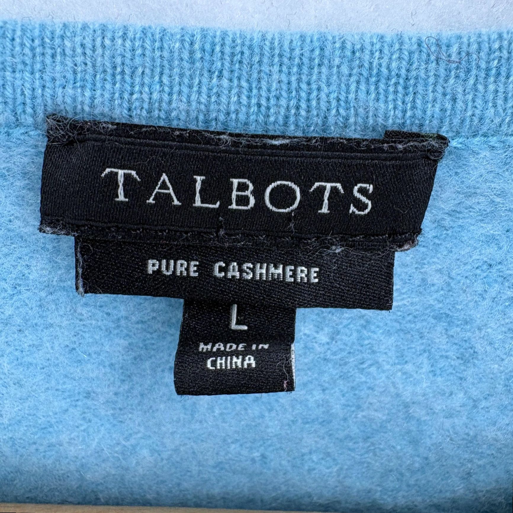 Talbots Talbots Sweater Womens Large Blue 100% Cashmere Crew Neck Pullover Buttons Size L / US 10 / IT 46 - 4 Thumbnail