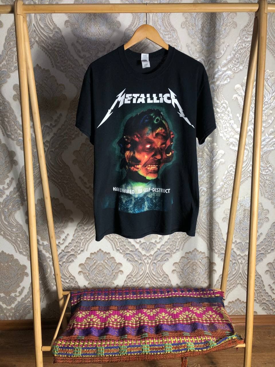 Metallica × Vintage VERY RARR METALLICA DOUBLE PRINTED WORLD TOUR T-SHIRT 90s Size US L / EU 52-54 / 3 - 1 Thumbnail