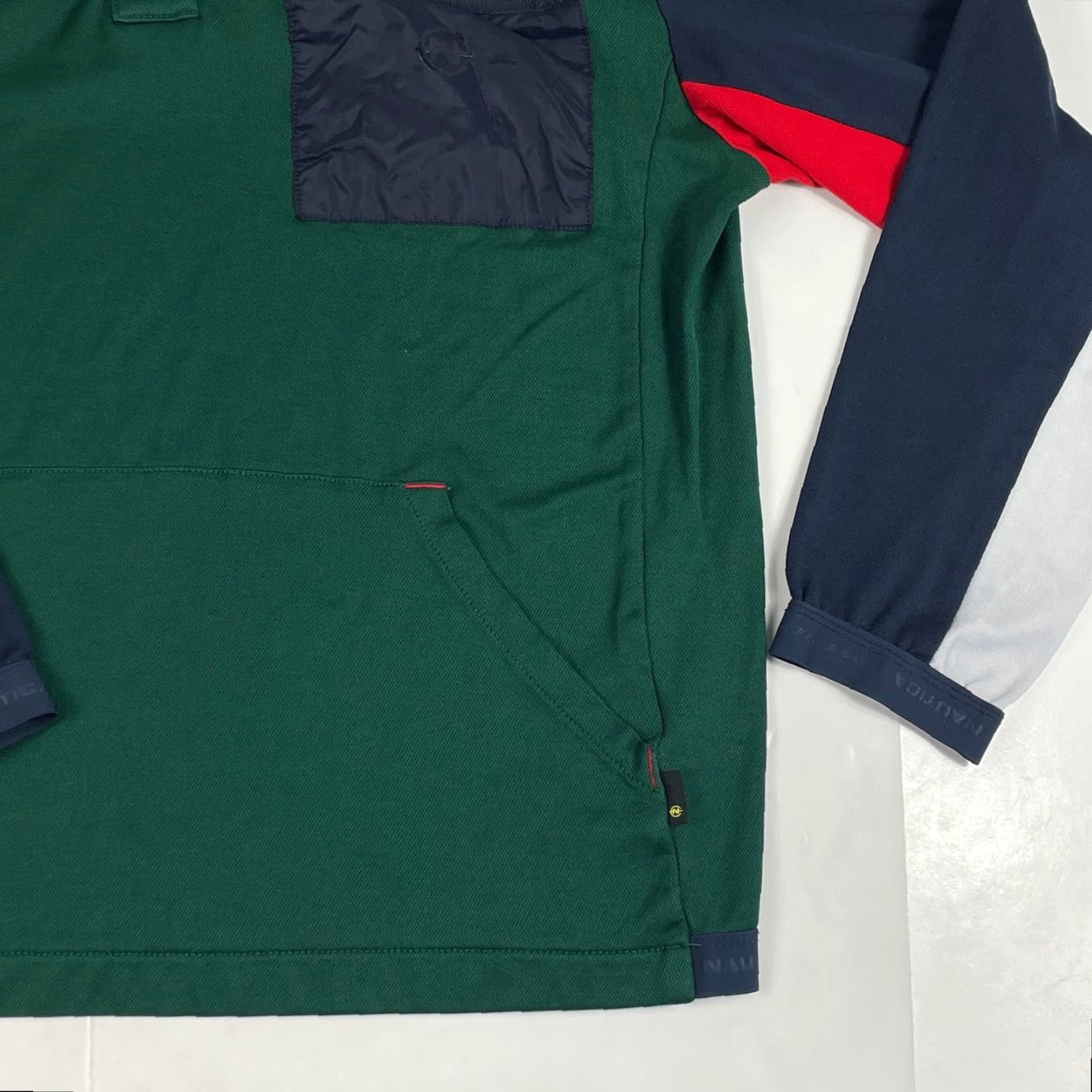 Nautica Nautica Sweater Mens Large Green Competition 1/4 Snap Pullover Hiking Golf Style Pullover Casual Christmas Outdoor Retro Mens Size US L / EU 52-54 / 3 - 4 Thumbnail