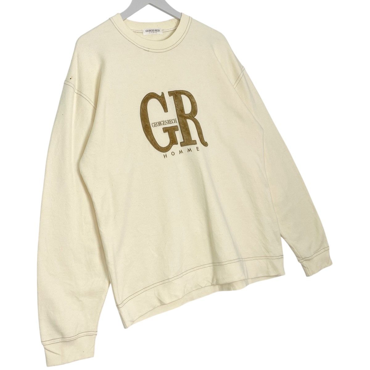 Other Vintage Georges Rech Printed Crewneck Sweatshirt White SizeL Size US M / EU 48-50 / 2 - 3 Thumbnail