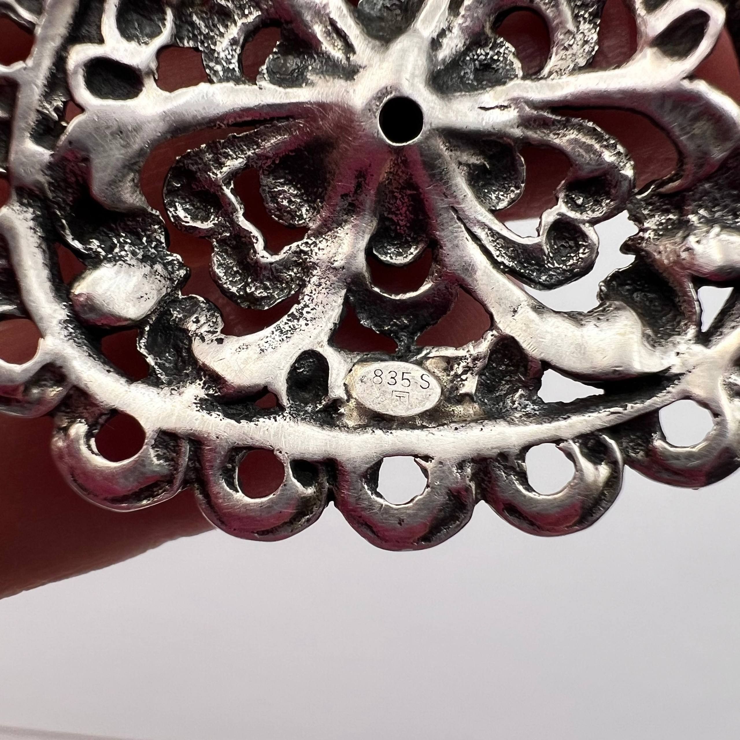 Vintage Vintage German 835 Silver Filigree Pendant with Chain 21.2g Size ONE SIZE - 7 Thumbnail