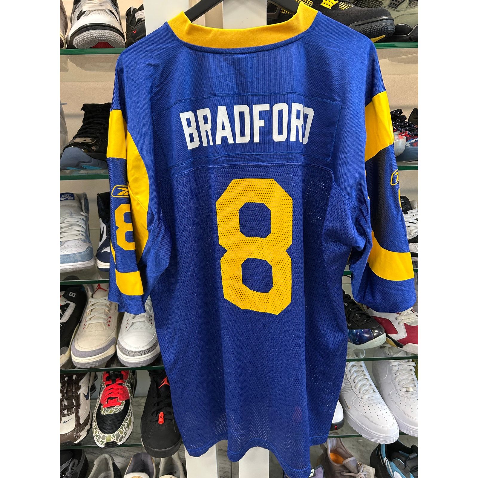NFL Los Angeles Rams #8 Bradford Reebok NFL Football jersey 2XL Size US XL / EU 56 / 4 - 2 Thumbnail