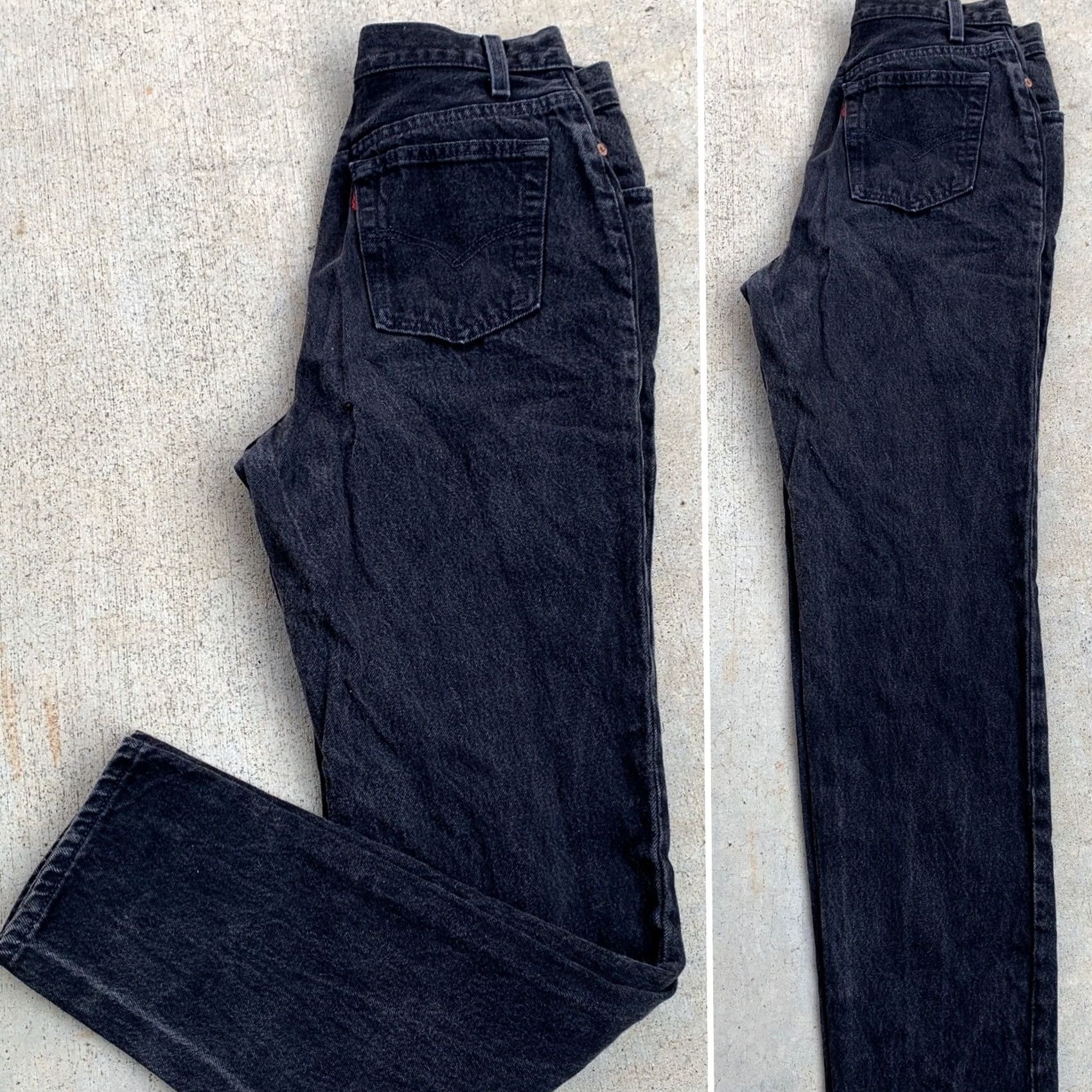 Levi's VINTAGE Levi's Button Fly 501 Jeans High Waist Tapered Leg 11 29” Waist USA Made Denim Black Men’s/Juniors 1990s Casual Leather See Pics Size 32" / US 10 / IT 46 - 4 Thumbnail