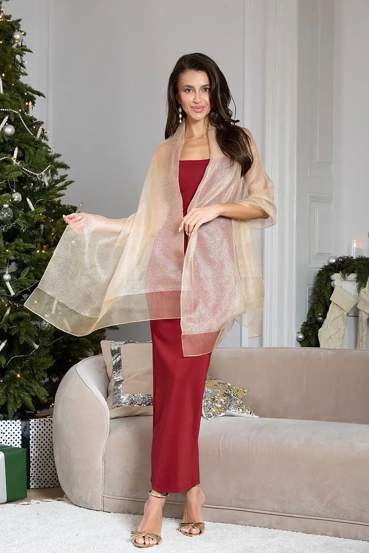 Other SAACHI Glitter Dress Scarf in Corn Silk/OS Size ONE SIZE - 3 Thumbnail