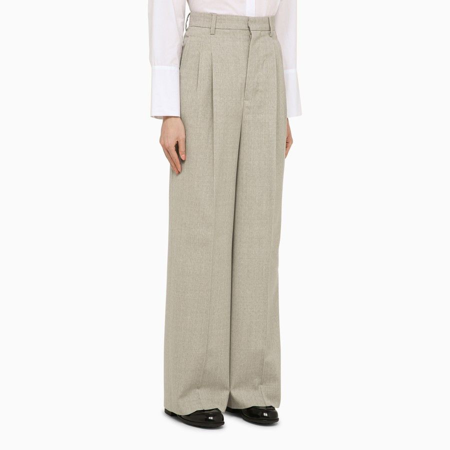 AMI o1d2blof0724 Wool Pants in Light Grey Size 25" / US 0 / IT 36 - 3 Thumbnail