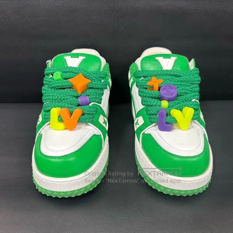 Louis Vuitton Louis Vuitton Xiaopangding White and Green Board Shoes Size US 6.5 / EU 39-40 - 2 Thumbnail