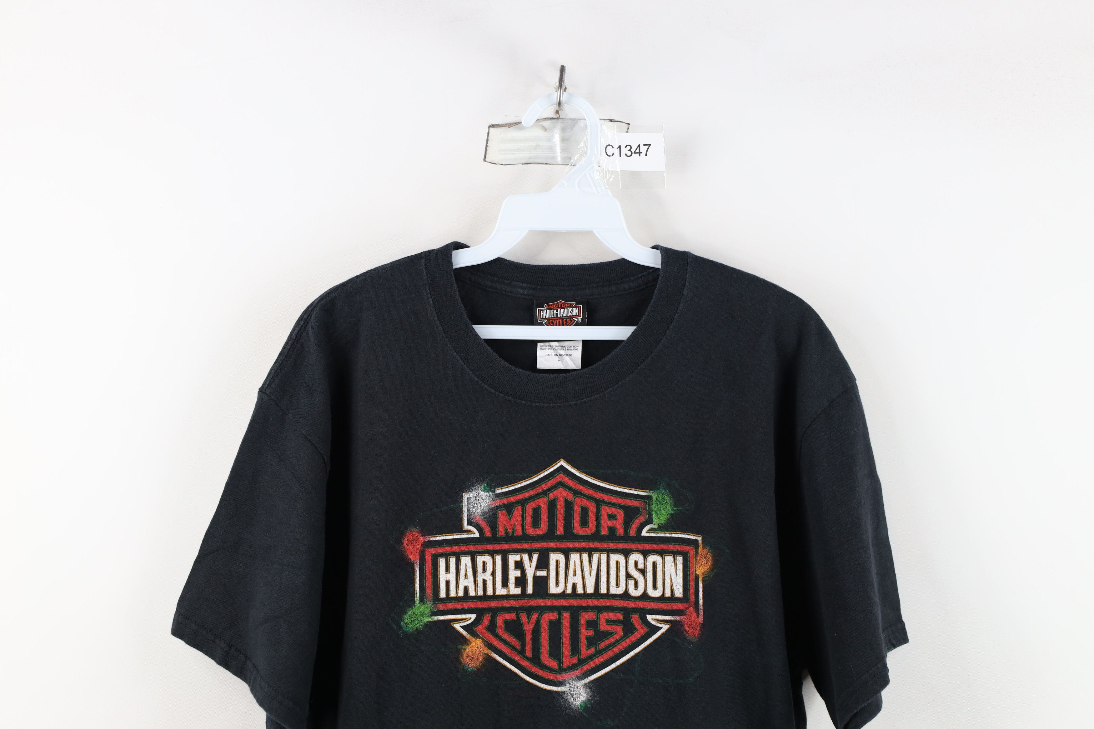 Harley Davidson Vintage Y2K Harley Davidson Spell Christmas Big Logo T-Shirt Size US L / EU 52-54 / 3 - 2 Thumbnail
