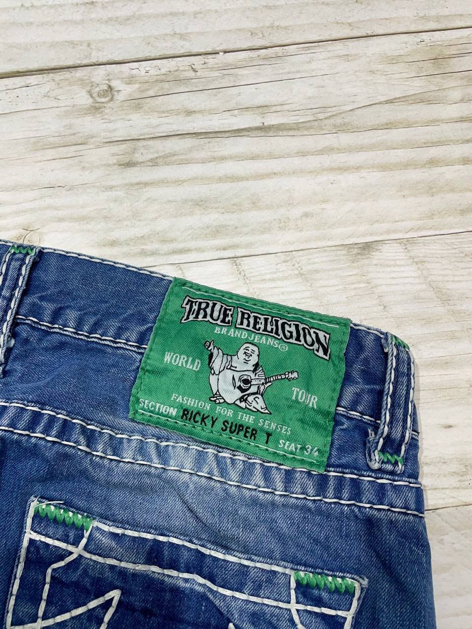 Japanese Brand Vintage True Religion Ricky Super Denim Jeans Baggy Size US 36 / EU 52 - 16 Thumbnail