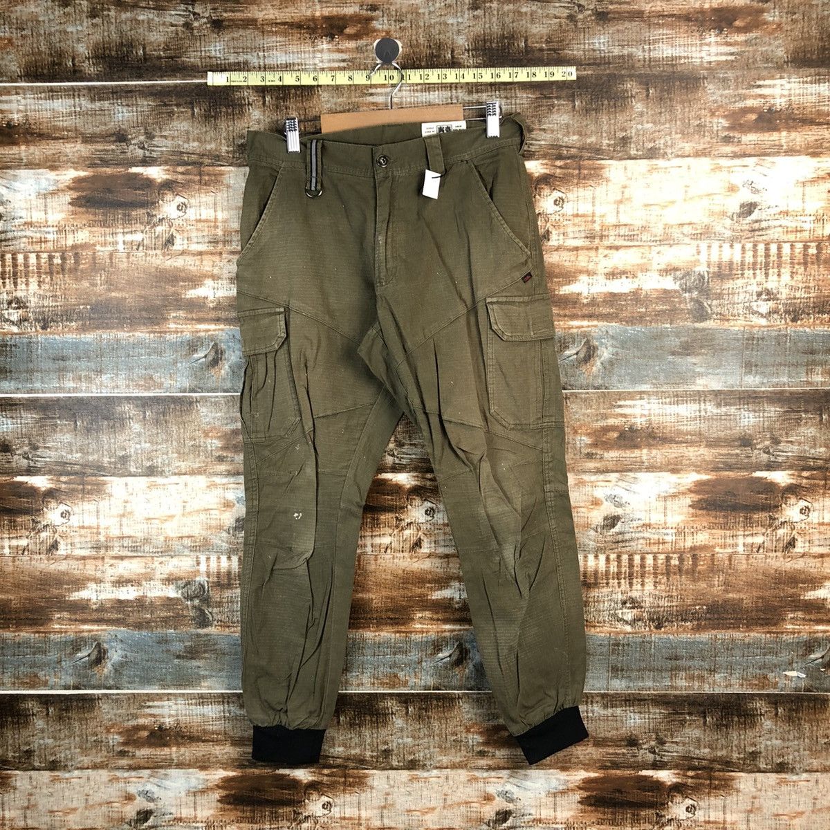 Japanese Brand Tora Green Cargo Multipocket Joggers Pants #A2533 Size US 28 / EU 44 - 1 Thumbnail