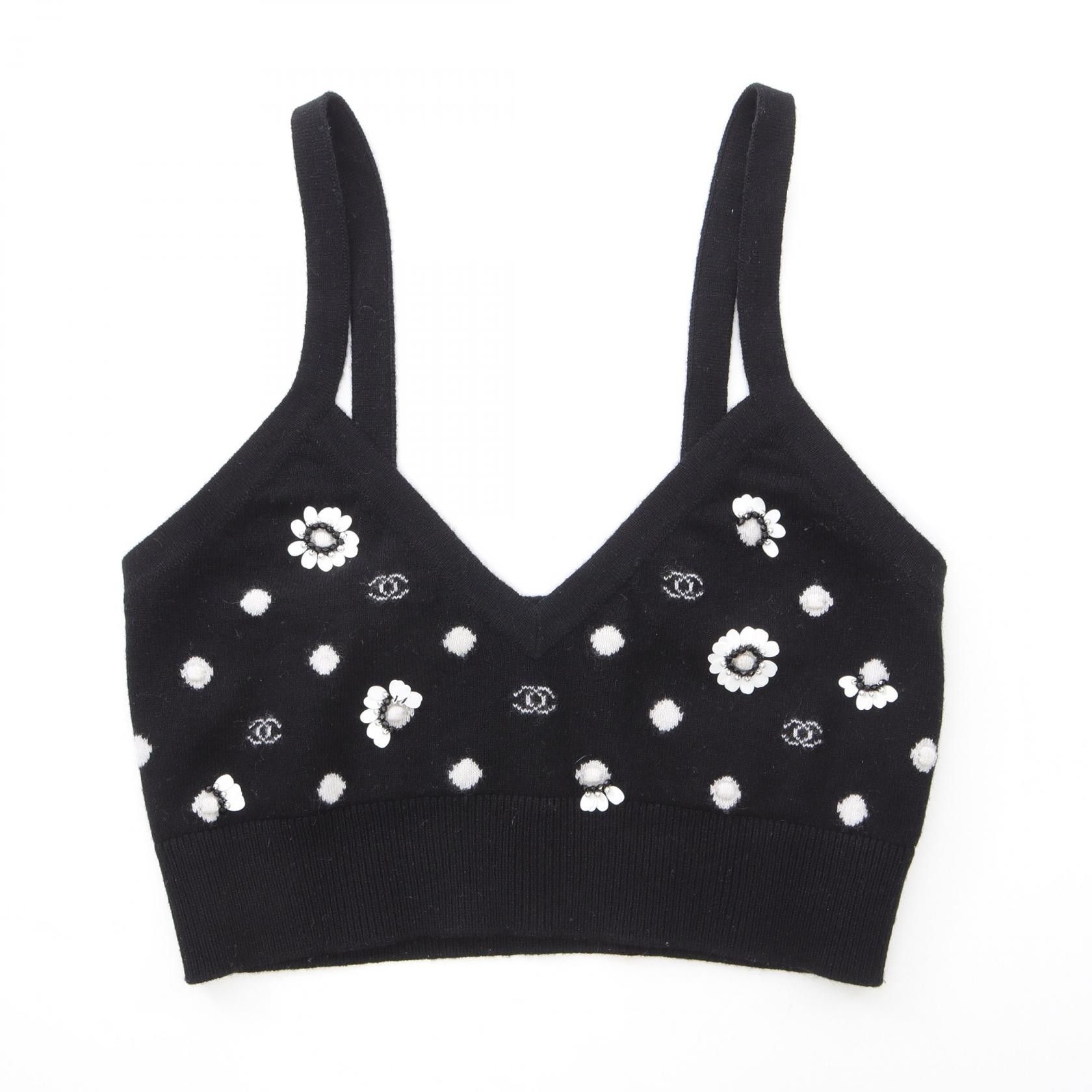 Chanel Chanel Chanel P75022K10748 Cashmere Bustier Top Others Tops P75022K10748 Size ONE SIZE - 1 Thumbnail