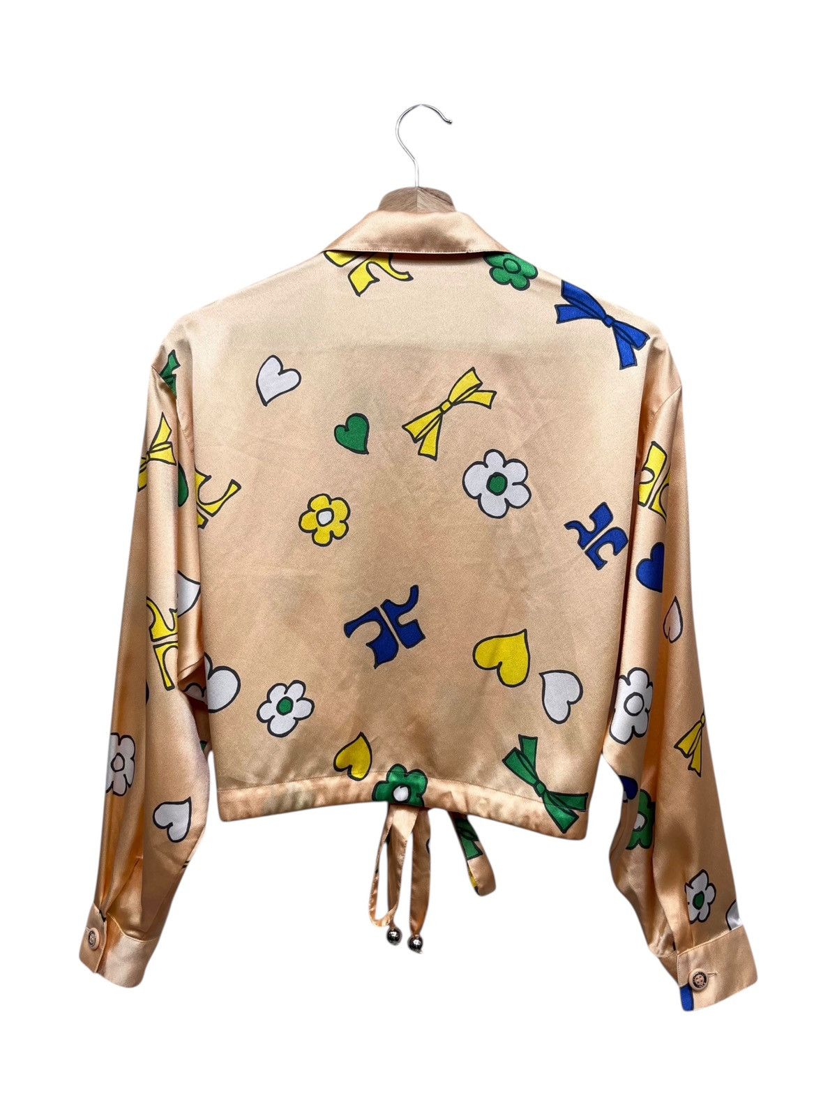 Courreges Vintage COURREGES Sweet All Over Print Cropped Blouse Size M / US 6-8 / IT 42-44 - 3 Thumbnail