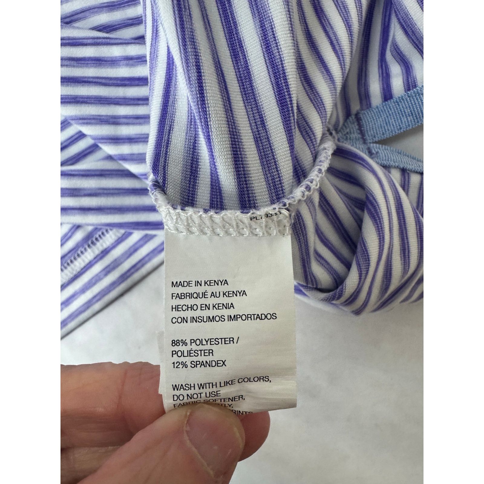 Izod IZOD Golf Lavender Purple White Stripe Polo Shirt Size XL Size US XL / EU 56 / 4 - 3 Thumbnail