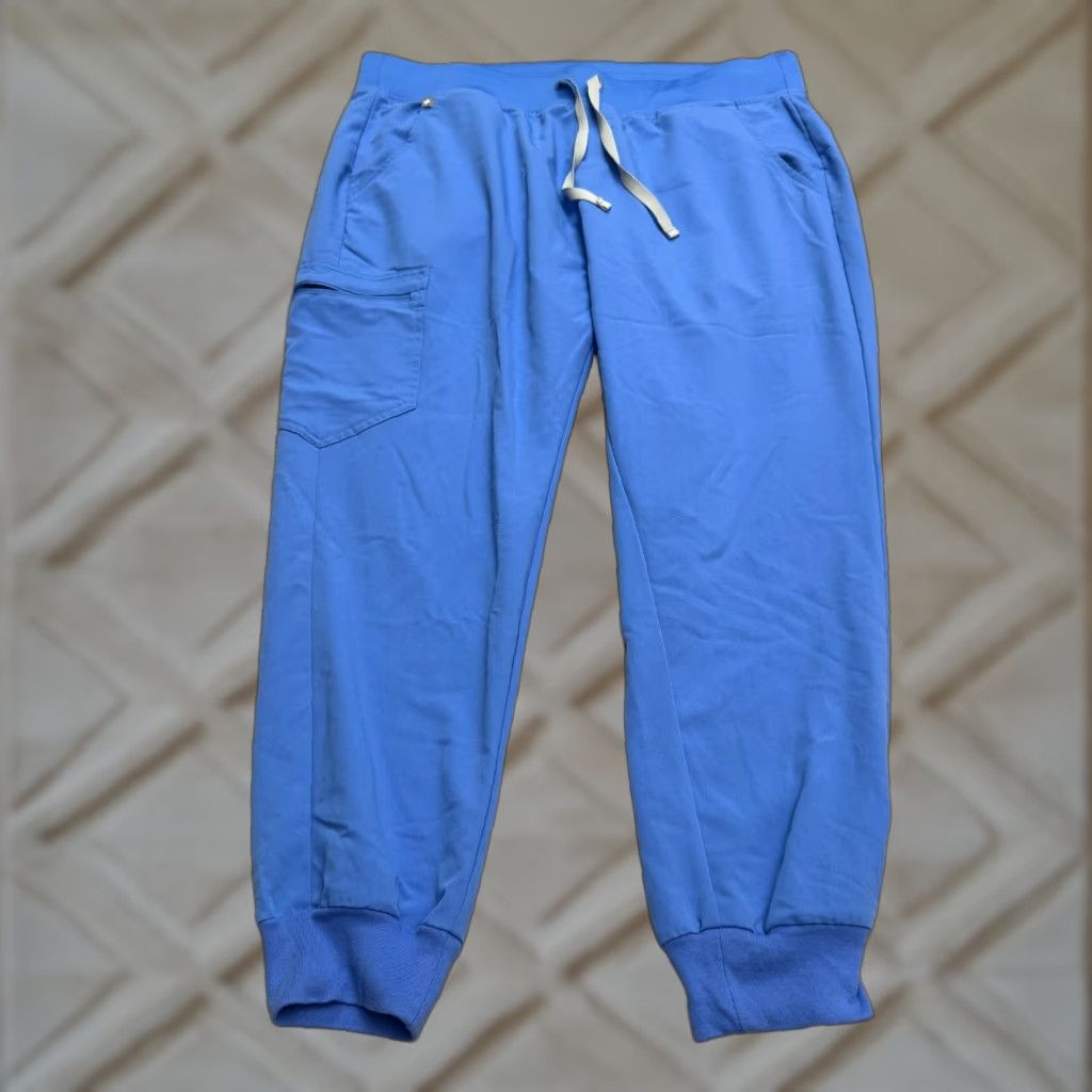 Vintage Figs Technical Collection Tansen Scrub Jogger Pants Blue XL Uniform Work Womens Size 40" / US 18 - 1 Thumbnail