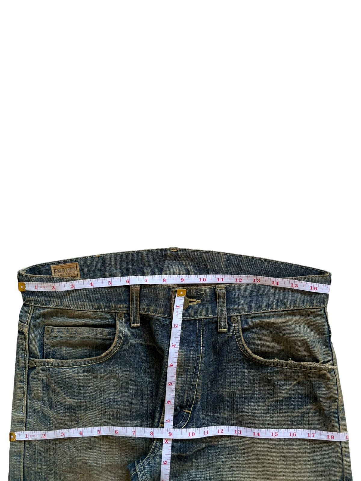 Lee Vintage Japanese Lee Riders Mud Wash Distress Baggy Jeans Size US 34 / EU 50 - 13 Thumbnail
