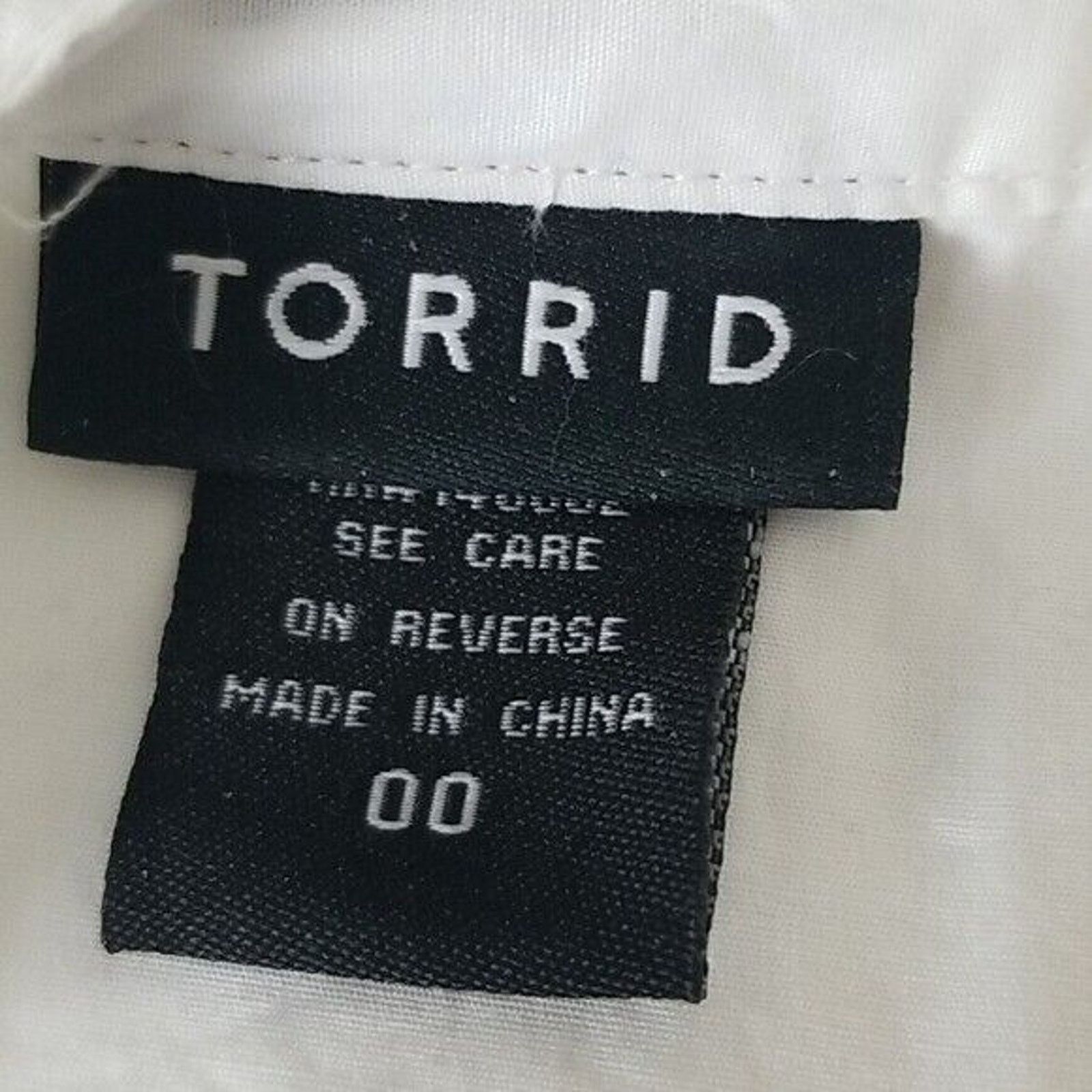Corridor Torrid Blouse Pintuck Cotton Stretch Lightweight Minimalist Size XXS / US 00 / IT 34 - 5 Thumbnail