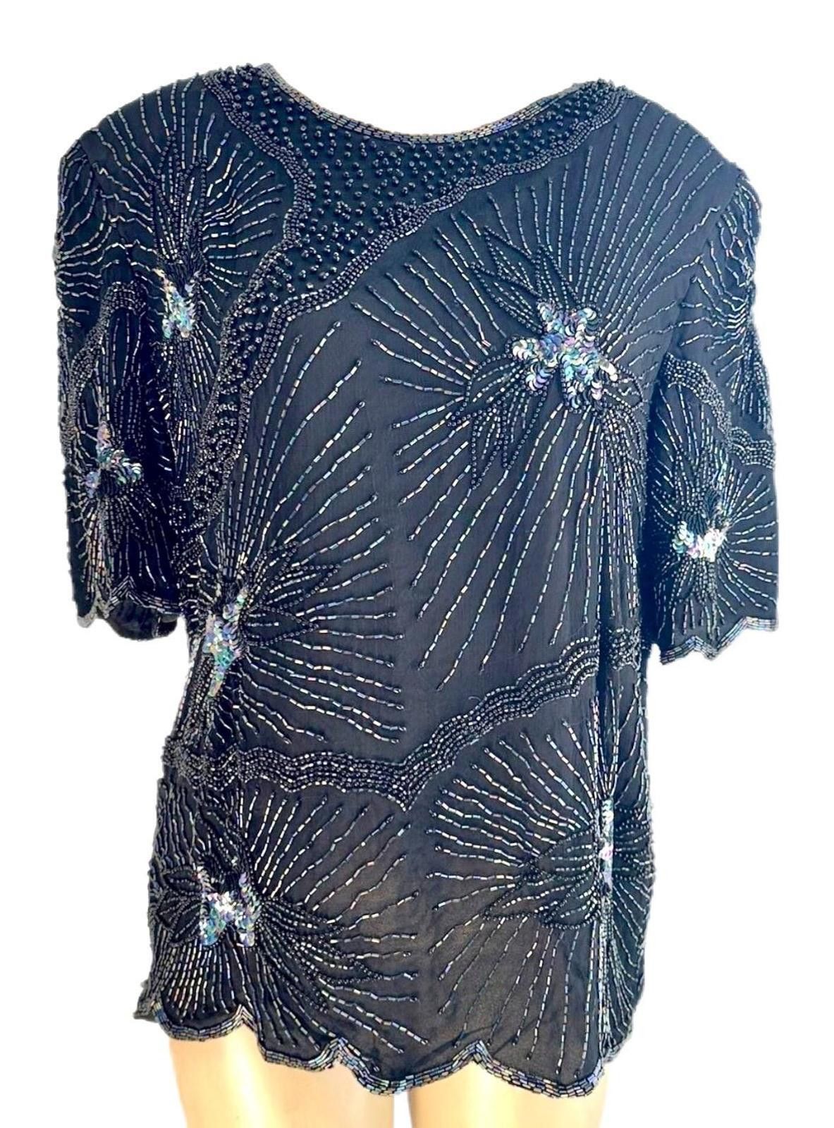 Sequin Top Black size 16
