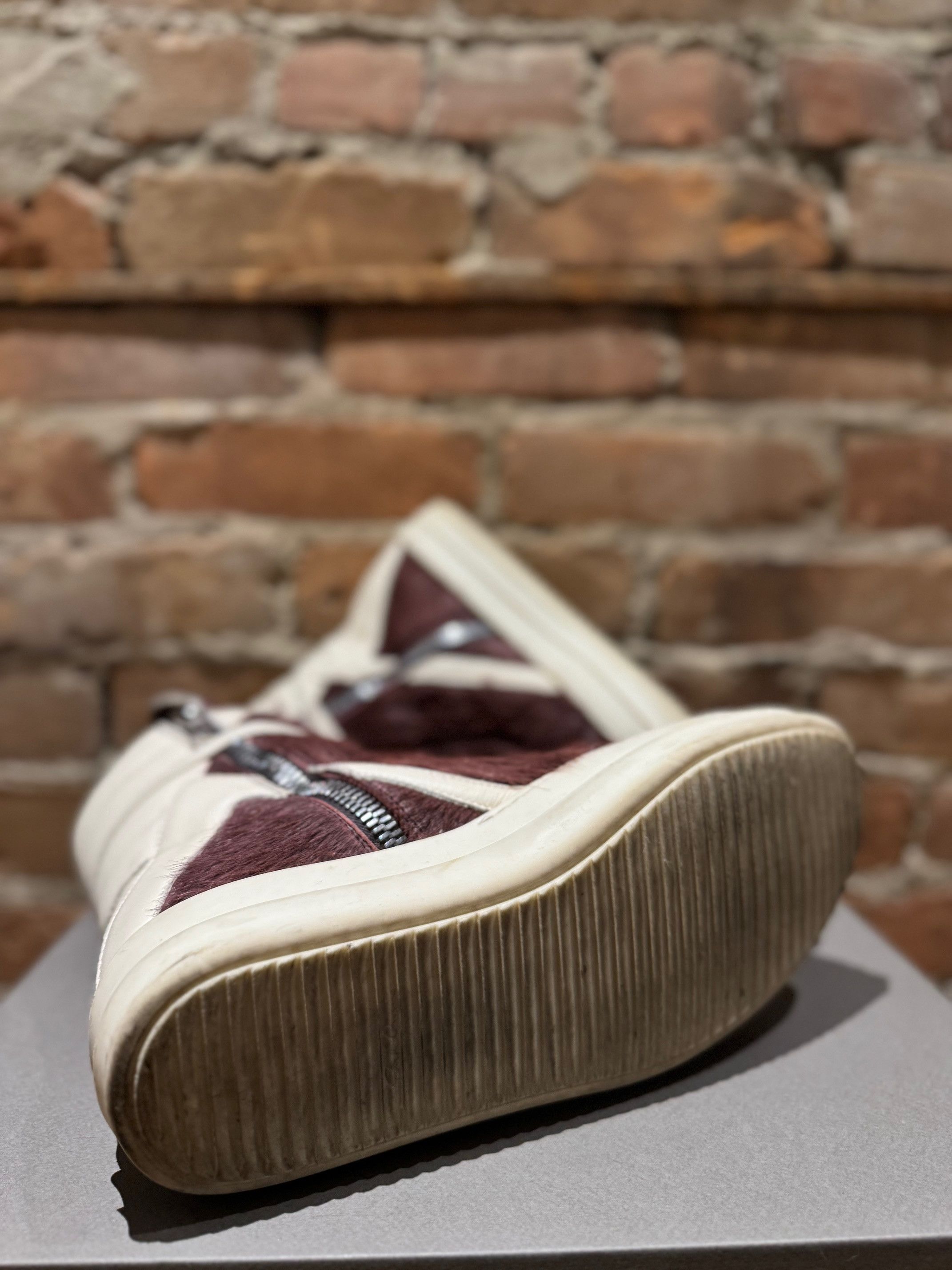 Rick Owens Rick Owens Mainline Geobasket — “Amethyst/Milk” pony hair Size US 9 / EU 42 - 3 Thumbnail