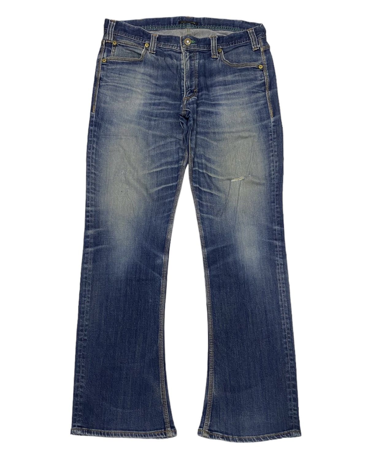 Hysteric Glamour × Japanese Brand HYSTERIC GLAMOUR STYLE BLUE WAY BGlow NIPPON DISTRESS DENIM Size US 36 / EU 52 - 1 Thumbnail