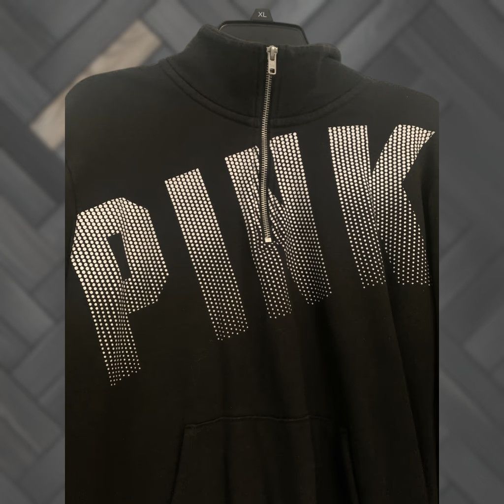 Victoria's Secret Victoria's Secret Pink Pullover 1/4 Zip Long Sleeve Sweater Size M Black Size M / US 6-8 / IT 42-44 - 1 Thumbnail