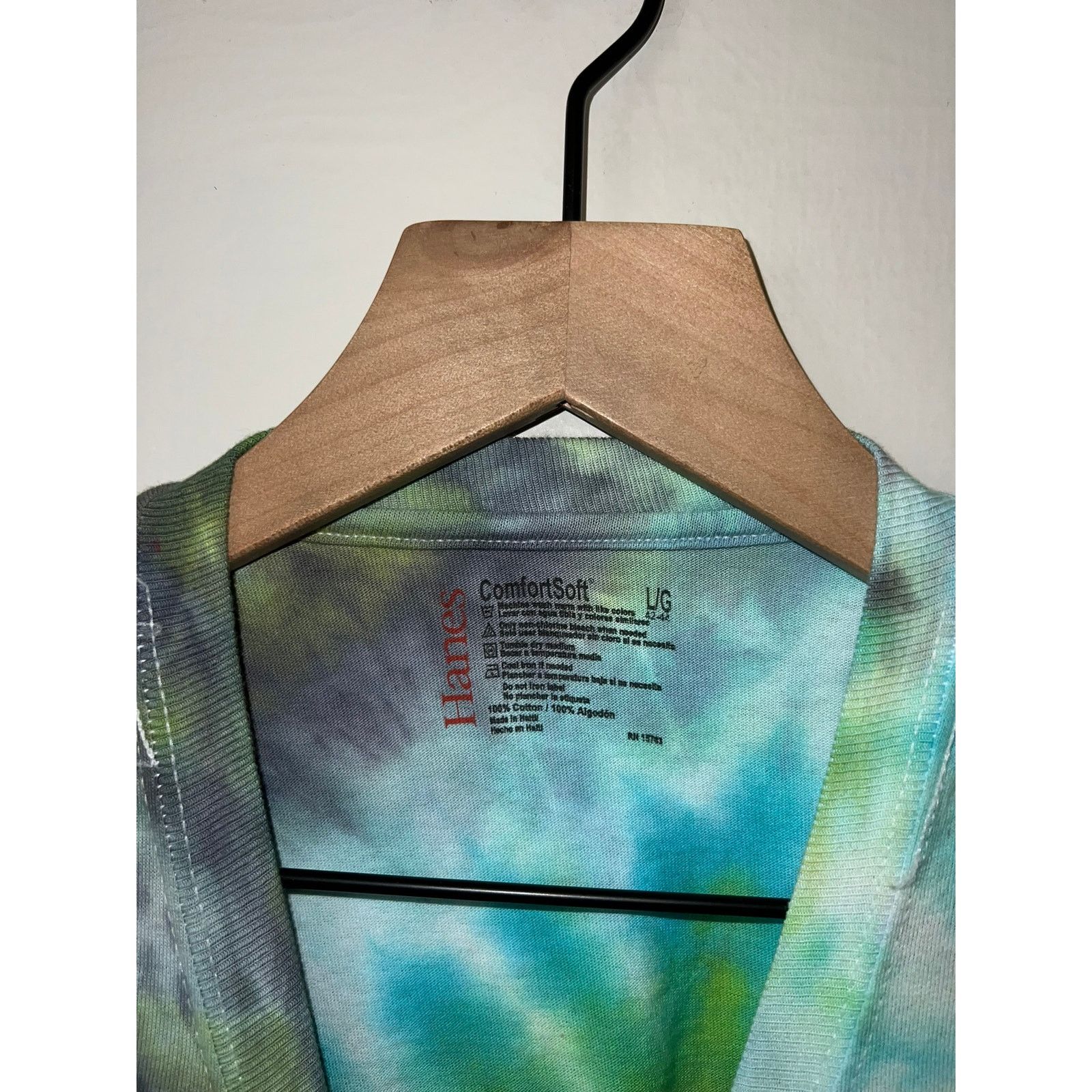 Hanes Hanes Comfort Soft Tie Dye Shirt Green Yellow Blue Tee Large Size US L / EU 52-54 / 3 - 6 Thumbnail