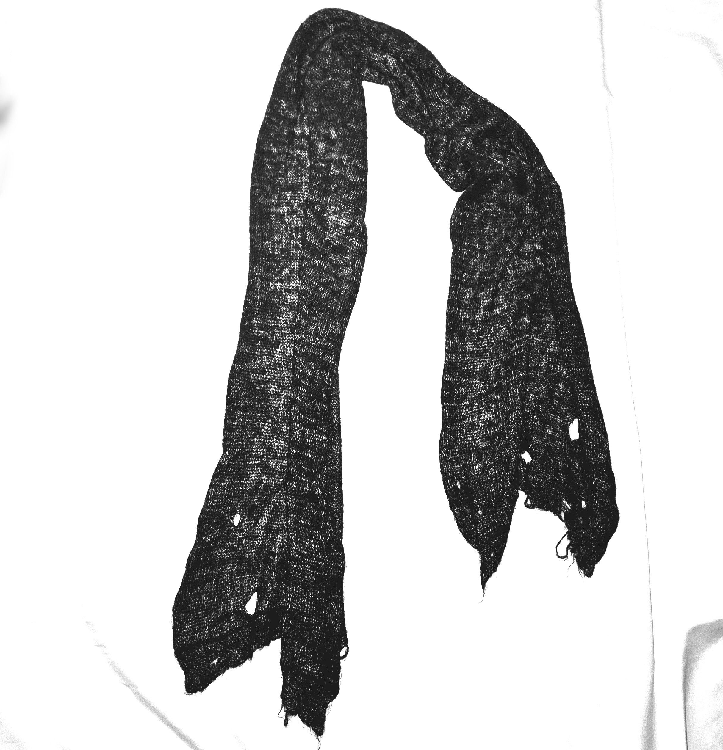 Isabel Benenato Mohair Wool Scarf Size ONE SIZE - 4 Thumbnail